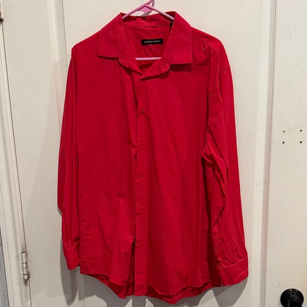 Adrienne Vittadini Red Dress Shirt